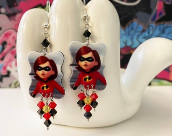 Elastigirl Mrs Incredible Dangle Earrings