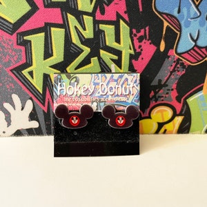 Mickey Mouse Ears Logo Hat Stud Earrings