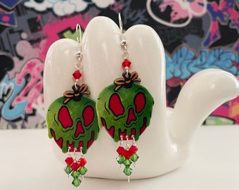 Evil Queen's Poison Apple Dangle Earrings
