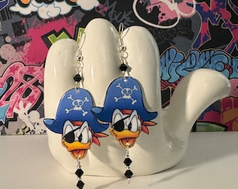 Donald Duck Pirate Dangle Earrings