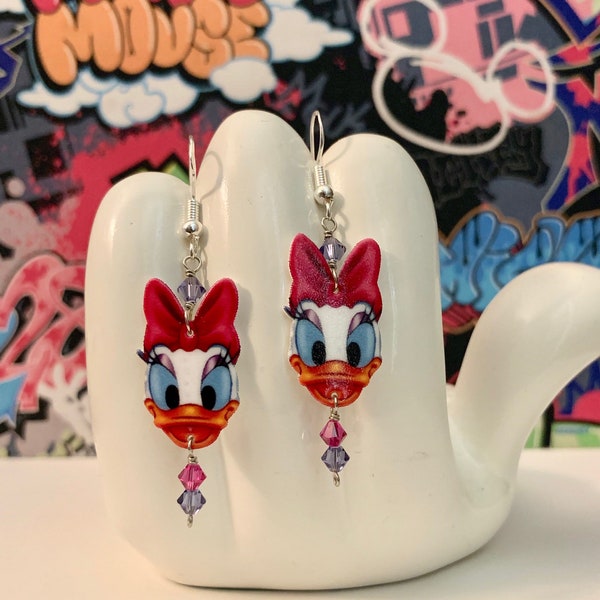 Daisy Duck Dangle Earrings