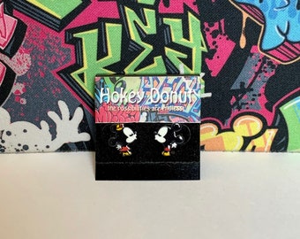 Kissing Mickey and Minnie Stud Earrings