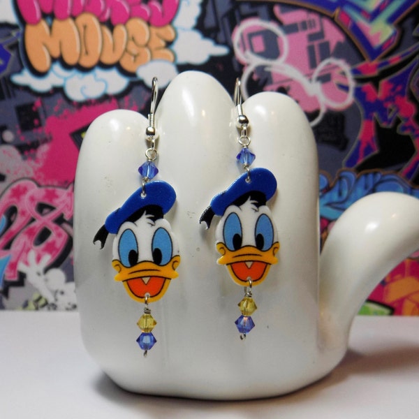 Boucles d'oreilles pendantes Donald Duck