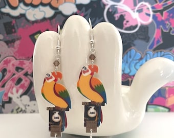 Tiki Room Bird Jose Dangle Earrings