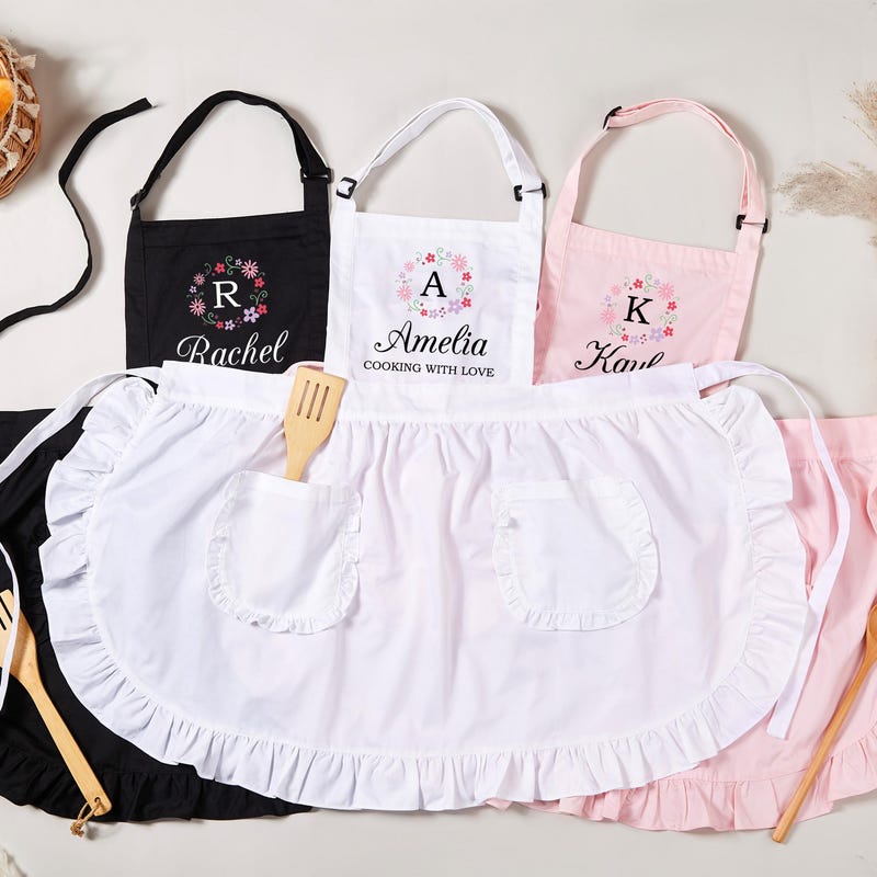 Pink Ruffle Apron - Etsy