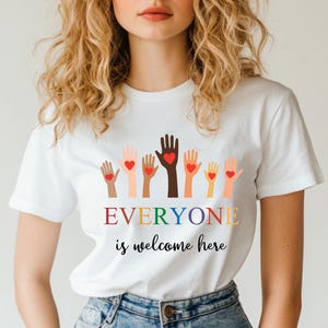 Idaho teacher shirt everyone is welcome here Shirt personalized,inclusion and equality t shirt,protest and resist t shirt,teacher t shirt