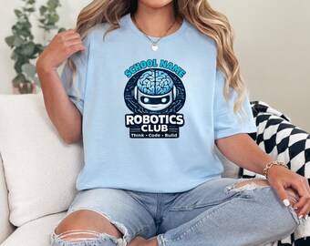 Personalized Robotics Club Shirt, Custom STEM Team Tee, Coding Competition Apparel