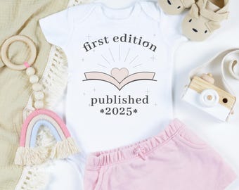 First Edition Baby Bodysuit: Librarian Book Club Gift