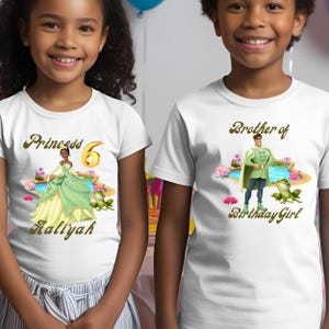 Personalized Tiana Birthday Shirt: Family Matching Princess Party