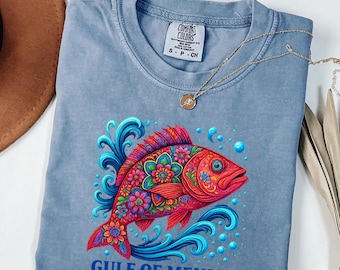 Gulf of Mexico Fish Shirt: Comfort Colors Tropical Tee