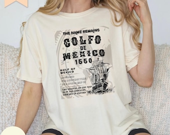 Golf van Mexico 1550 Comfort Colors® T-shirt: historisch geografie cadeau