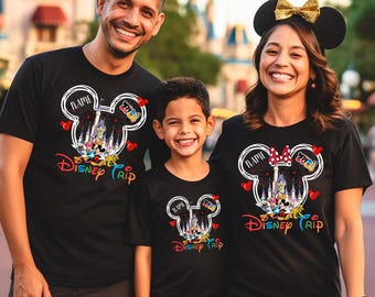 Personalized Disney Family Trip T-Shirt, Matching Vacation Shirt