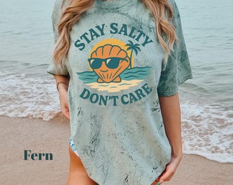 Stay Salty T-Shirt: Colorblast Summer Vibes, Trendy Beach Shirt