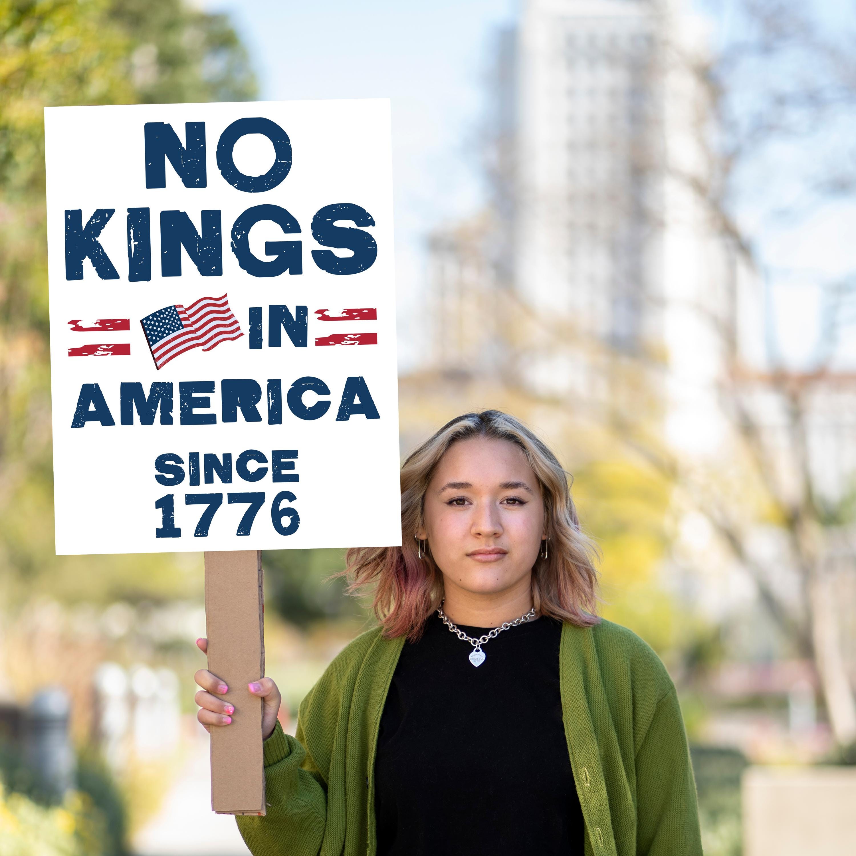 No Kings Since 1776 Protest Poster: Anti-authoritarian Wall Art ...