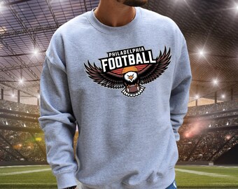Vintage Philadelphia Football Sweatshirt: Philly Graphic Crewneck