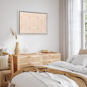 Framed Floral Canvas Art Print, Wall Decor, Living Room Artwork, Home Office Decor, Boho Chic Design