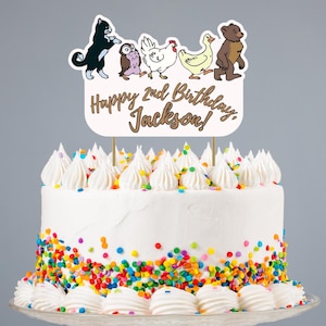 Custom Printable Little Bear Cake Topper | Personalized Name, Age & Colors | Download File for DIY Printing