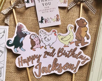 Custom Little Bear Cake Topper, Teddy Bear Baby Shower Decor, Woodland Bear Birthday Party Cake Decoration, Personalized Bear Topper, Party