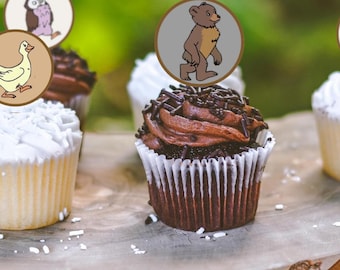 Little Bear Cupcake Toppers - Printable Party Decor - Instant Download
