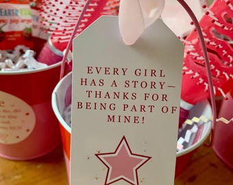 Étiquettes cadeaux imprimables inspirées des poupées American Girl | Thème étoiles