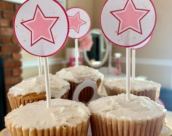 American Girl Star-Themed Cupcake Toppers – Instant Download Printable