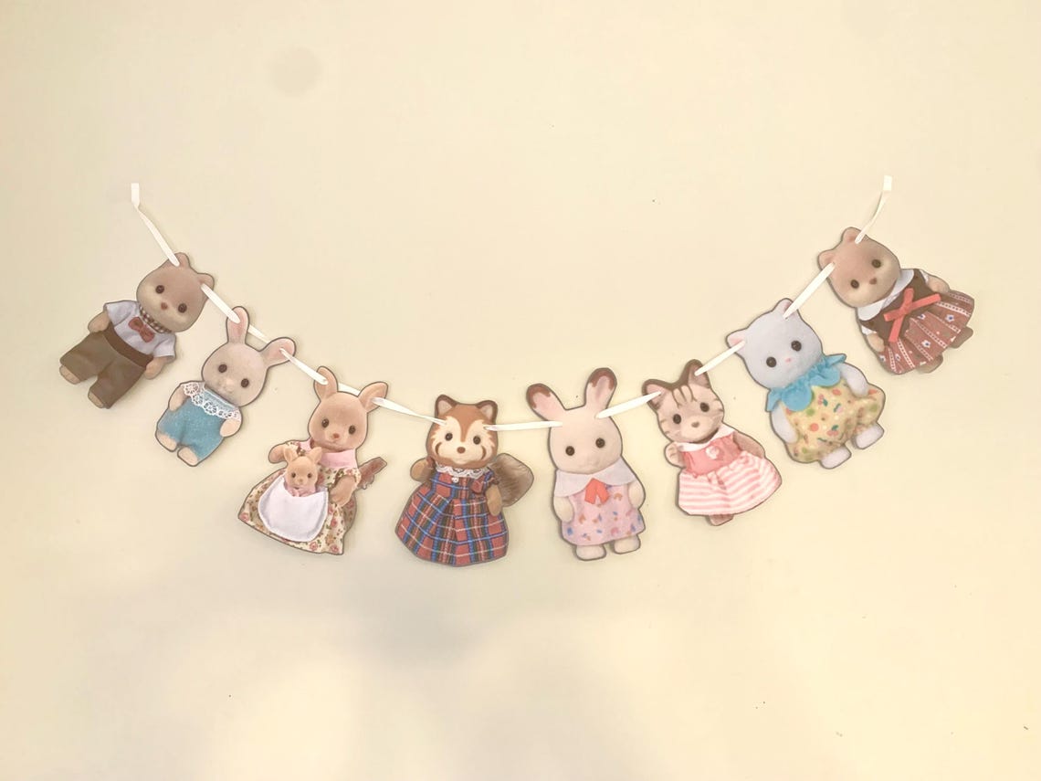 Calico Critter DIY Customizable Banner - Digital Printable | Instant ...