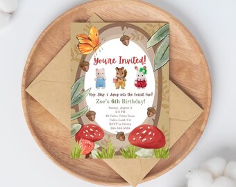 Invitation à une fête d'anniversaire Sylvanian Family | Calico Critter