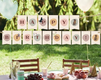 Little Bear Birthday Banner Printable Digital Download l Custom