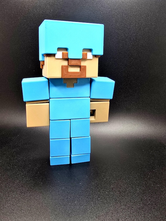 Minecraft Steve with diamond armor Flexi Toy