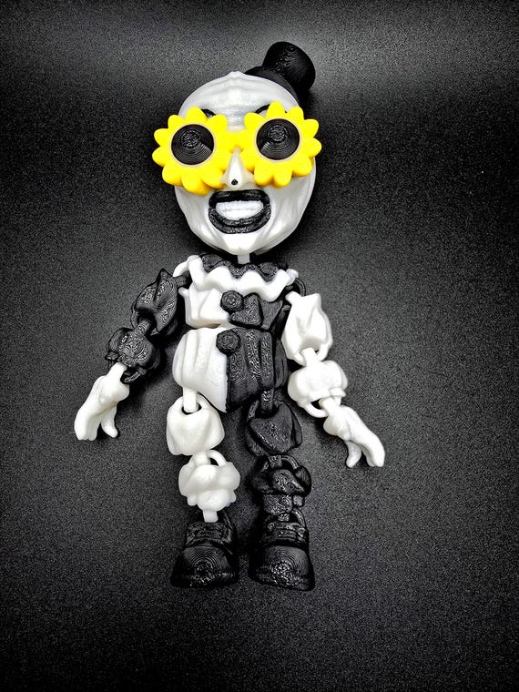 Art the Clown with sunflower glasses flexi