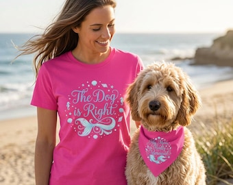 Roze bandana My Mom is Echt een zeemeermin | Cadeau zeemeerminhond | Strandhondenbandana | Hondenmoedercadeau | Nautisch hondenaccessoire | Cadeau voor huisdieren aan de kust