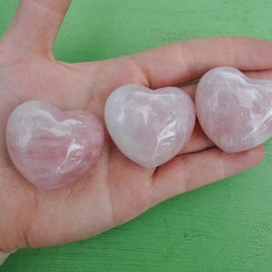 Rose Quartz Puff Hearts