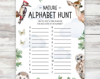 Natur Schnitzeljagd, Schnitzeljagd im Freien für Kinder, Sommercamp-Aktivität, digitaler Download