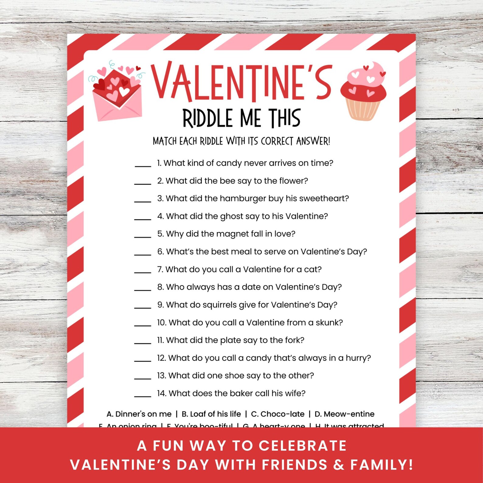 Valentine Riddles | PRINTABLE Riddle Me This for Kids & Adults ...