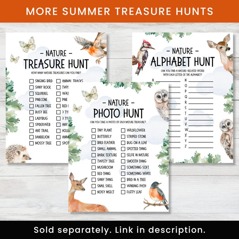 Zoo Scavenger Hunt for Kids, Printable Animal Treasure Hunt Game ...