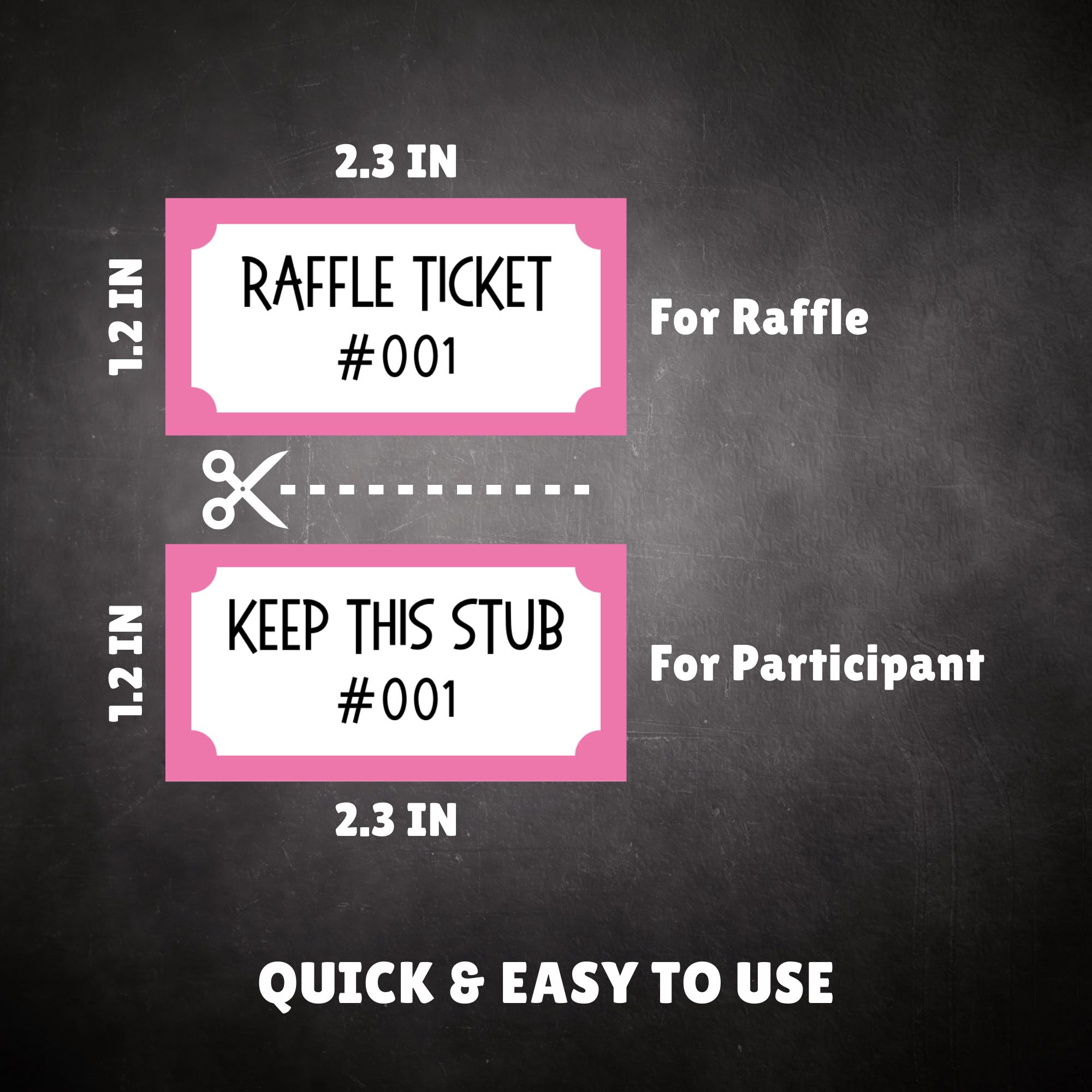 Easter Raffle Tickets, 300 PRINTABLE Tear off Tickets With Stubs and ...
