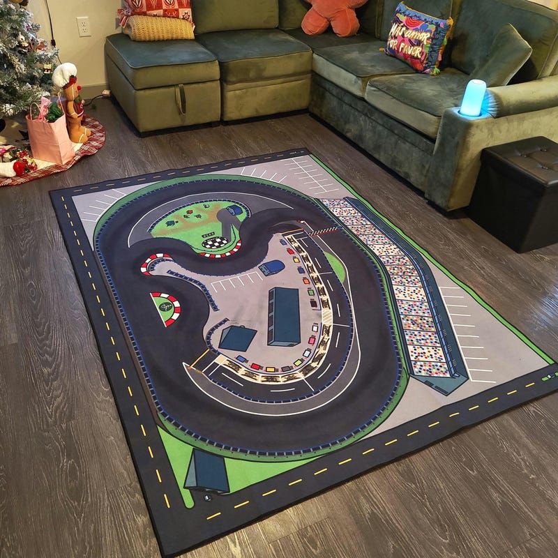 Nascar Rug Racetrack Race Track Rug - Etsy