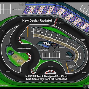 Nascar Rug Racetrack Kids Play Rug • 1/64 Toy Scale NASCAR Speedway Race Track - Etsy
