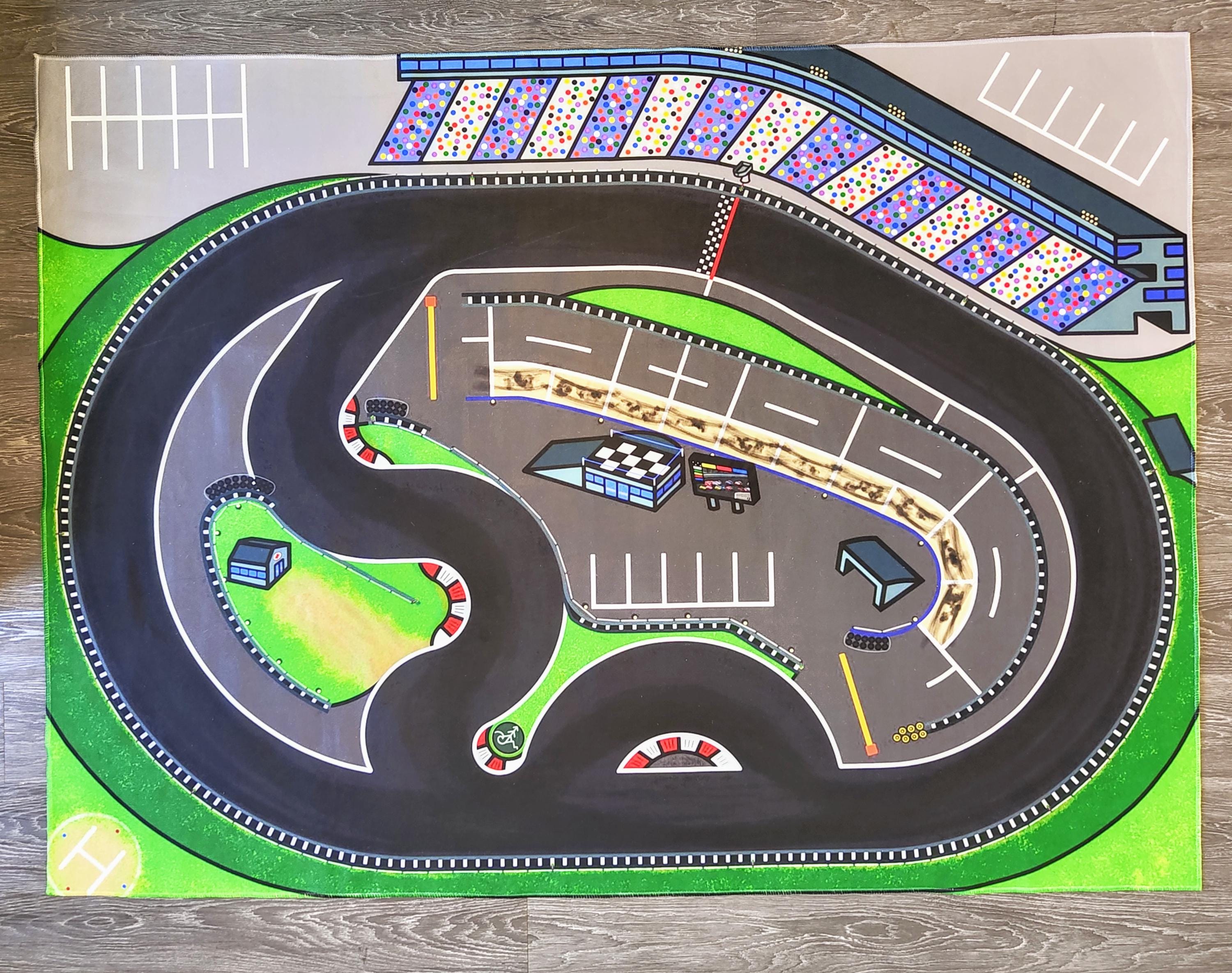 Kids Play Rug • 1/64 Toy Scale NASCAR Speedway Race Track - Etsy
