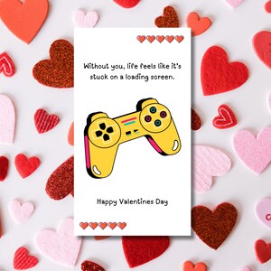 Biglietto di San Valentino per giocatori, simpatico biglietto di San Valentino a tema videogiochi, download immediato, file digitali, e-card, San Valentino a tema videogiochi
