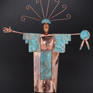 Ancient Shaman Original Sculpture, Southwestern, Modern art, John Gutierrez  Southwestern art