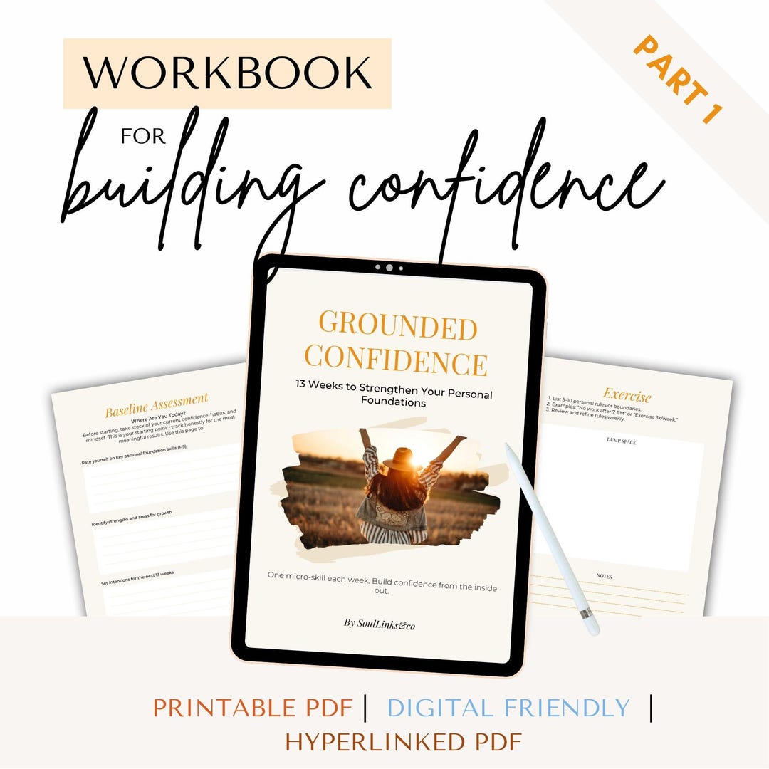 Self Trust Worksheet.pdf Workbook for Building Focus, Self Trust and Mental Clarity, Daily ...