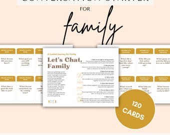 Family Digital Conversation Prompts: 120 Bonding Cards For All Family Members