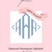 Diamond Monogram Alphabet Needlepoint Chart - Etsy