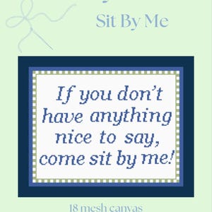 Sit By Me Digital Needlepoint Chart