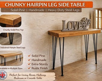 Handmade chunky Wood Stool, Farmhouse coffee side table