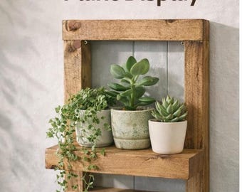 Rustic Plant Shelf Wall | Wooden Plant Display Shelf | Small Wall Shelf for Plants | Farmhouse Plant Decor | Indoor Plant Shelf