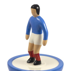 France Ceramic Soccer Player Statue | 100% handmade clay figure | Retro style | 30cm tall International France Team Gift Decor