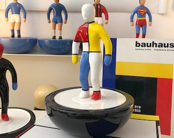 Piet Mondrian Ceramic Statue | 100% Handmade | 30 cm Home Decor Clay Figure inspired in Neoplasticism | Art Gift | Model #1