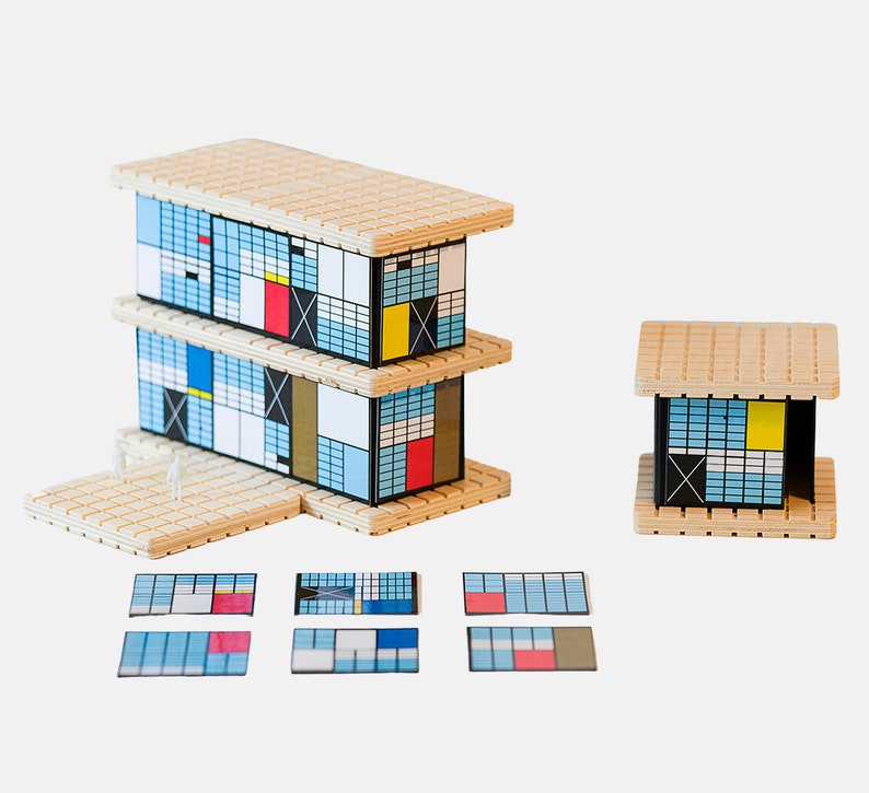 HOUSE Eames Construction Toy A building set for experimenting in the style of XX Century Architecture and Design movements image 1